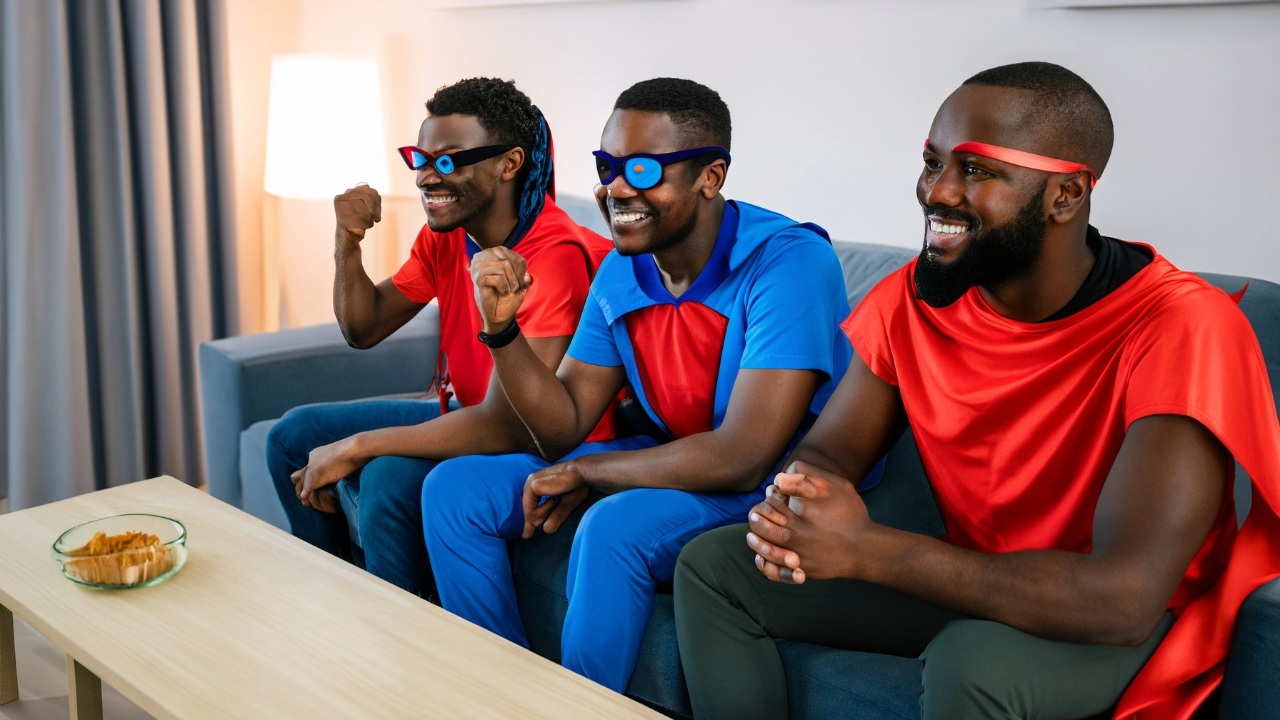 Men Watching Black Superhero Movies