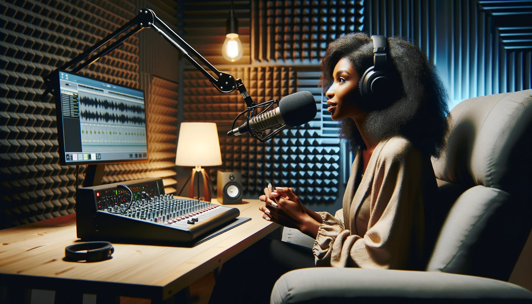 A black woman in the making of one of the many black women podcasts