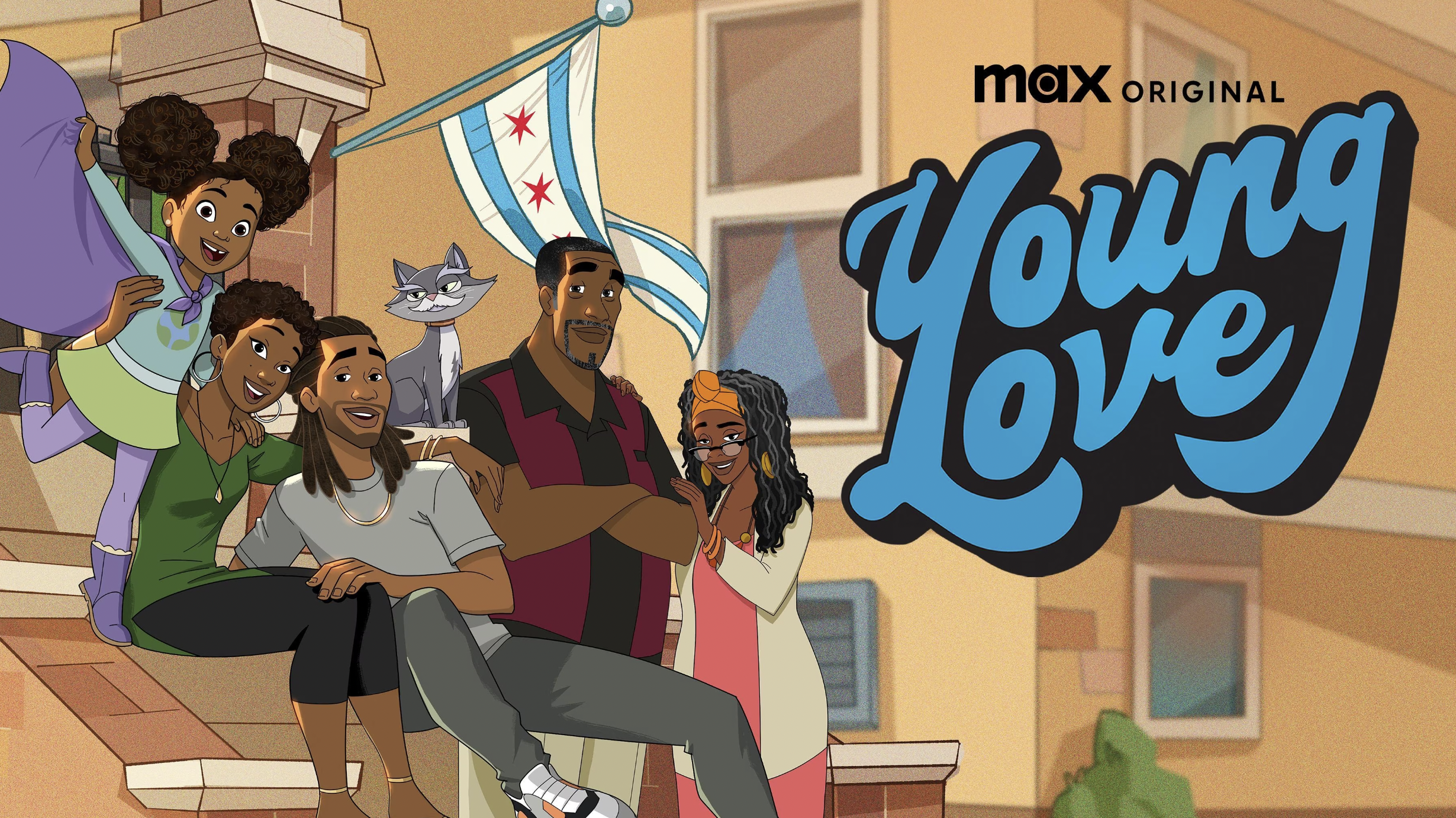 A Poster of "Young Love", an animated children's black tv show coming in 2024